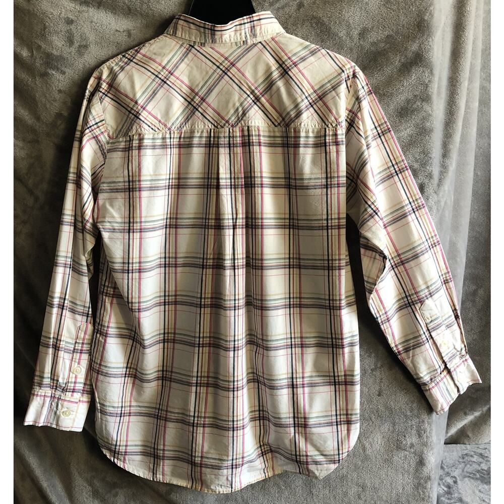 Loft Multicolor Plaid Button Down Collared Boyfri… - image 3